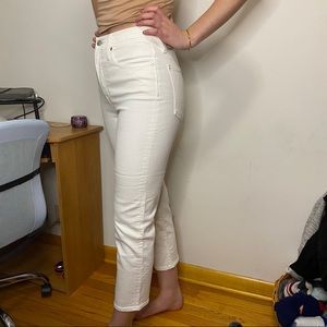 Madewell classic straight white jeans